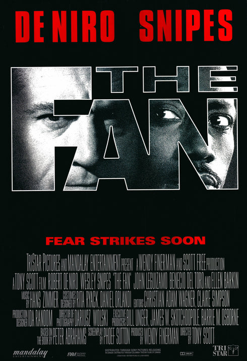 the fan 1996 one sheet poster rolled double sided